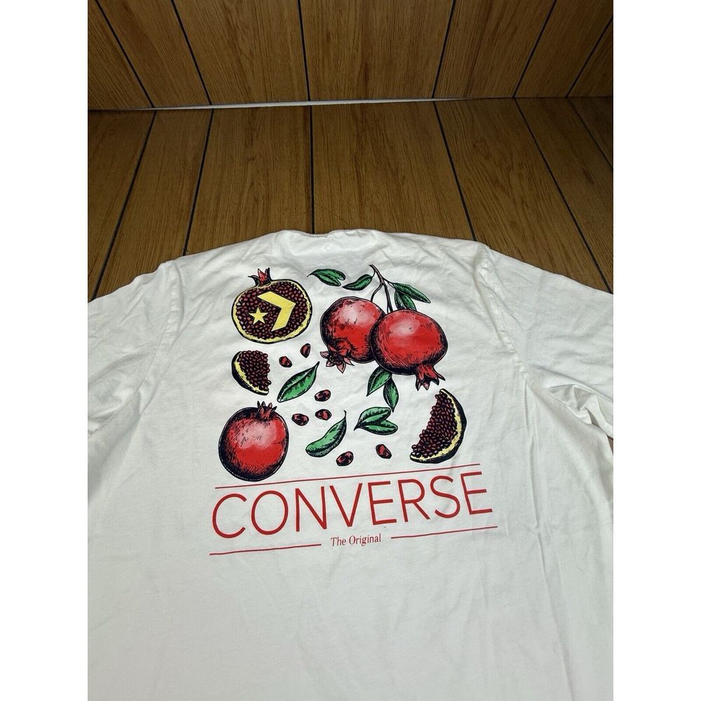 Converse All Star Pomegranate Graphic T-Shirt Crew neck Size L‎